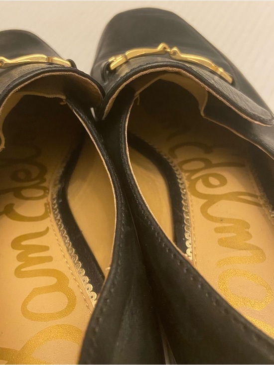 Sam Edelman Dark Navy Almond Toe Horse Leather Bit Loafer Shoes Size 8. - Picture 8 of 14